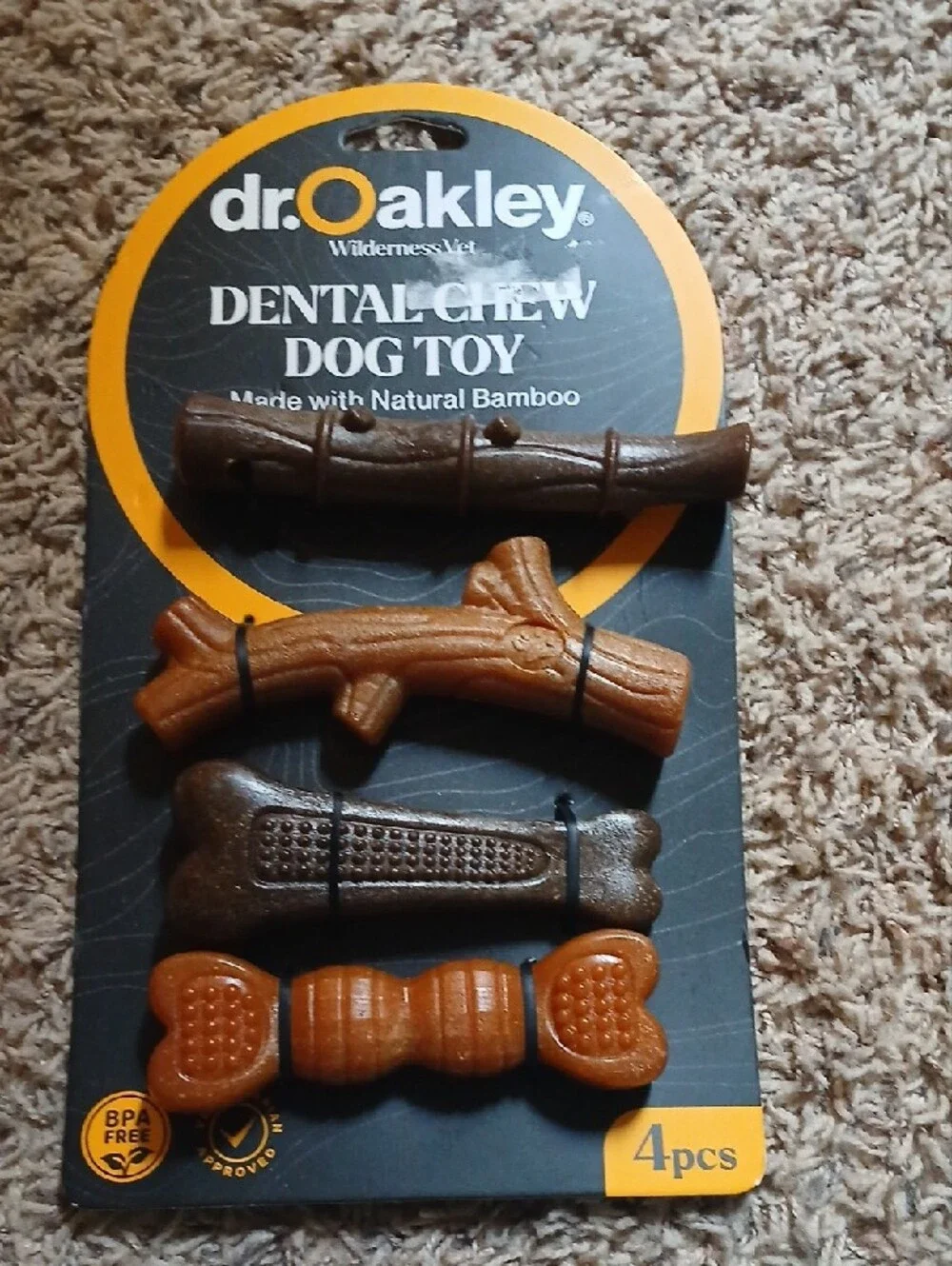 dr. Oakley Dental Chew Dog Toy - Brown